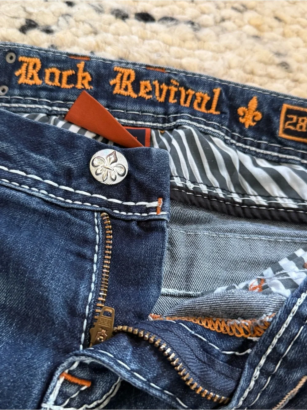 Rock Revival Delara Dark Blue Curvy Crop Jeans 28 - Picture 6 of 11